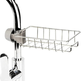 Stainless Steel Faucet-Mounted Sink Storage Basket